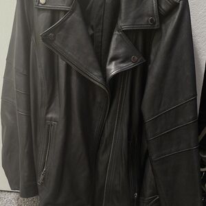 Michael Kors Black Leather Jacket - Free Shipping